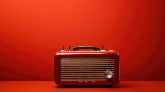 Retro background radio vintage musical sound broadcasting receiver old speaker technology audio station
