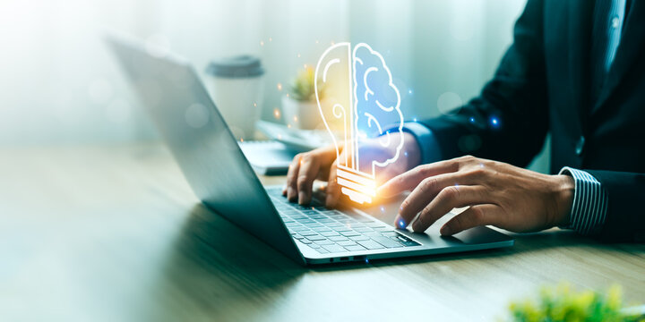 New ideas, business growth with creative technology and creativity. Education Creativity and problem solving. Innovation, creative thinking digital technology. new business idea concept. hi tech