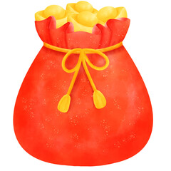Red lucky Chinese bag