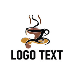 coffee cup and coffee logo design
