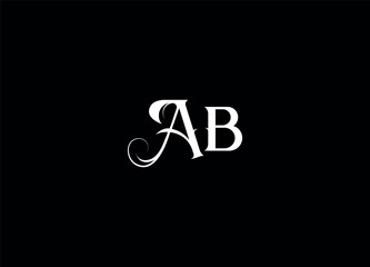 AB  initial letter icon logo design and  vector