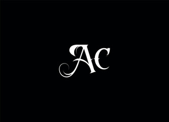 AC  initial letter icon logo design and  vector