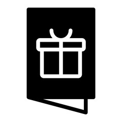 gift card glyph icon