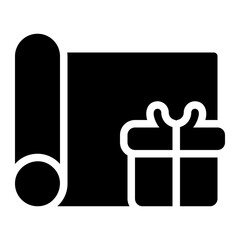 gift wrap glyph icon