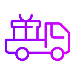 delivery truck gradient icon