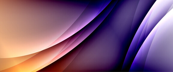 Dynamic flowing waves on gradient color background. Vector illustration For Wallpaper, Banner, Background, Card, Book Illustration, landing page