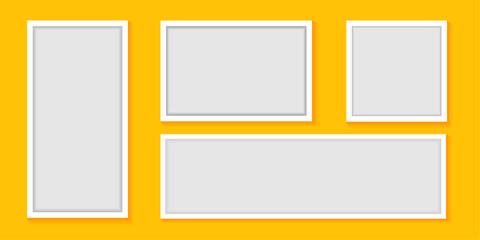 Photo Frame Mockup Vector Template