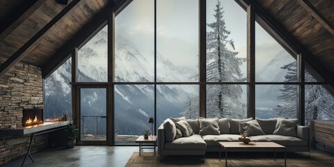 Sophisticated Nordic home decor magazine cover design featuring modern rustic Scandinavian interior and vintage stylish lifestyle.