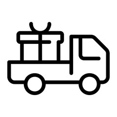 delivery truck line icon