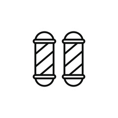 Barber pole line icon isolated on white background
