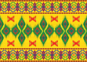 African ikat ethnic native pattern.Traditional kente,ankara,kitenge,chitenge,capulana african wax print fabric pattern.Abstract vector motif pattern.fabric,clothing,blanket,carpet,woven,wrap,decorate.