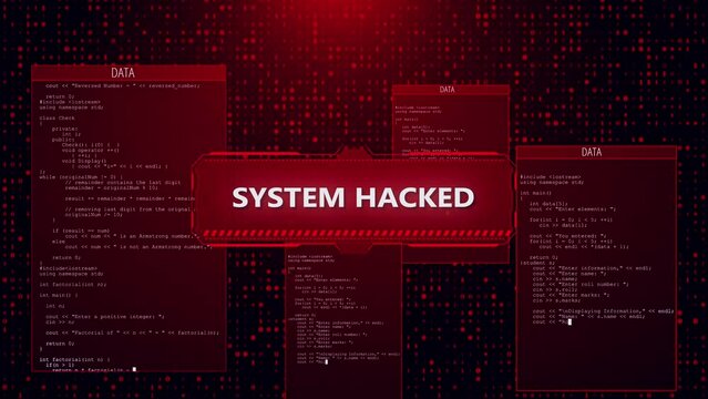 Computer system hack warning. concept of cyber attack computer network. Malicious software, viruses cybercrime. Hacking personal data. Virus, Spyware, Malware Malicious software. Cyber security .