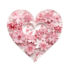 Beautiful flower heart shape for Valentine's Day.