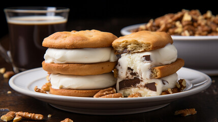 cookies on a plate HD 8K wallpaper Stock Photographic Image 