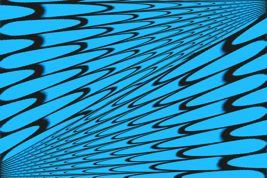 蛍光ブルーの背景に対角線に黒い網目模様が工作するイメージ