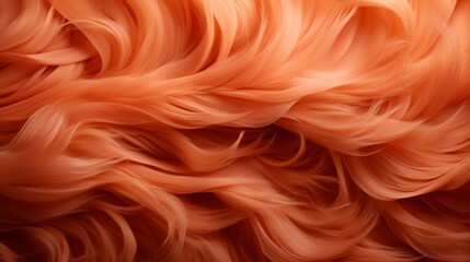 Bold and vibrant, a peachy mane bursts with feminine energy, inviting you to embrace your wild side - obrazy, fototapety, plakaty