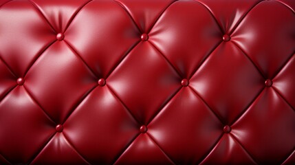 Vibrant red leather wraps itself around the inviting curves of a furniture piece, beckoning for comfort and adding a touch of luxury to any indoor space