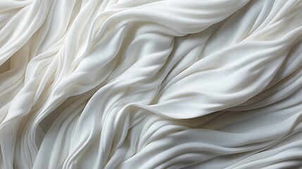 Soft ivory fabric drapes delicately, evoking a sense of luxury and purity in its flowing folds
