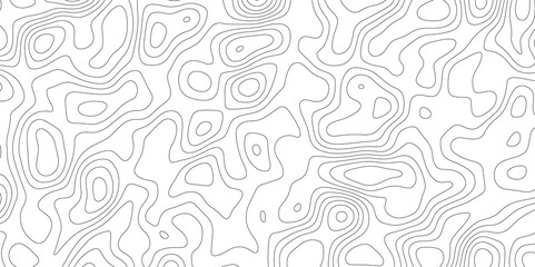 Topographic map background geographic line map with elevation assignments. Modern design with White background with topographic wavy pattern design.paper texture Imitation of a geographical map shades