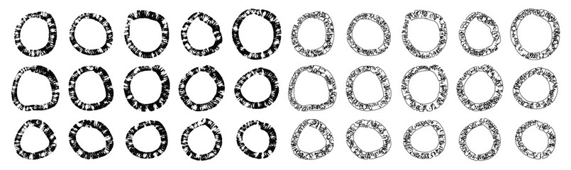 Set of Grunge Circles