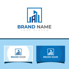 Fototapeta premium logo Buildings design vector Monogram Icon Template letter A