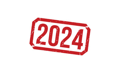 2024 stamp red rubber stamp on white background. 2024 stamp sign. 2024 stamp.