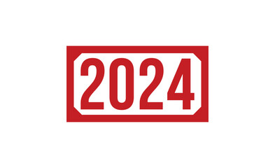 2024 stamp red rubber stamp on white background. 2024 stamp sign. 2024 stamp.