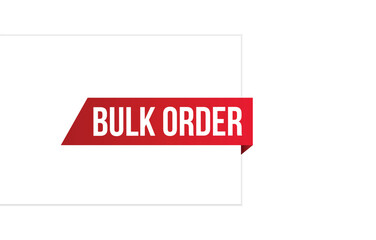 Bulk Order banner design. Bulk Order icon. Flat style vector illustration.