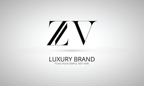 ZV Z zv initial logo | initial based abstract modern minimal creative logo, vector template image. luxury logotype logo, real estate homie logo. typography logo. initials logo