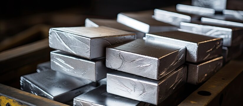 Shipping alloys of nickel steel bricks for propeller and turbine blade production.