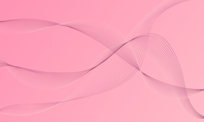 abstract pink smooth lines wave curves with smooth gradient background