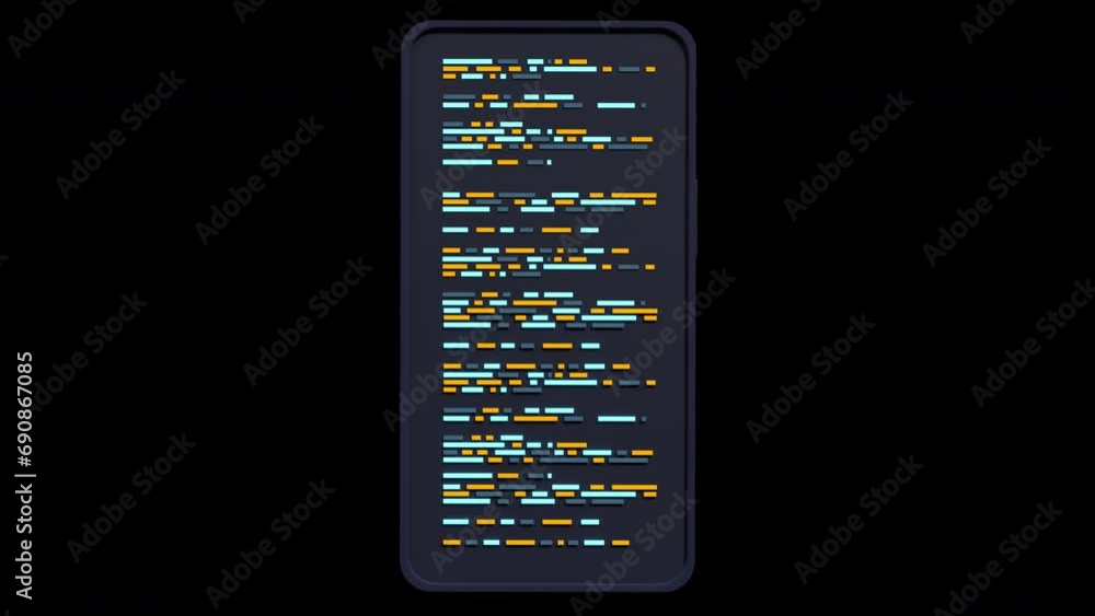 Aufkleber 3d smartphone animation. simple 3d phone. smartphone device technology. transparent background with 