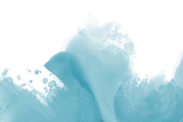 Abstract horizontal blue watercolor background. Vector element.