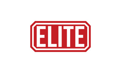 Elite Red Rubber Stamp vector design.