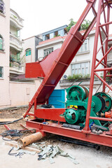 drilling rig for foundation digging vertical composition