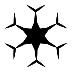 Obraz premium silhouette of a snowflake