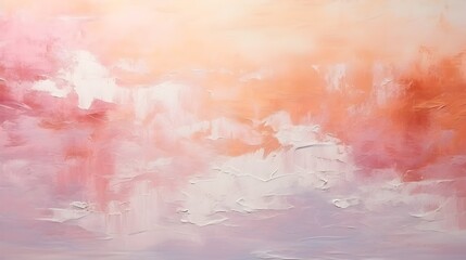 Soft abstract painting, peach fuzz color tones for a dreamy atmosphere
