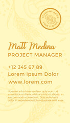 Project manager business or visiting card vector
