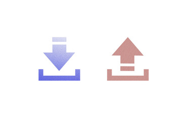 download icon symbol blue and red