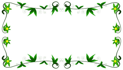 Plant theme frame background illustration. Perfect for invitations, banners, banners, posters, cards, book covers