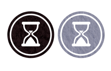 hourglass icon symbol black and gray