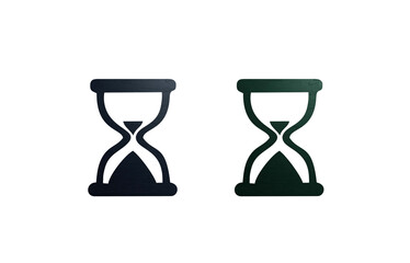  hourglass icon symbol blue and green