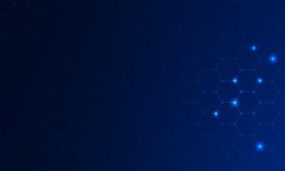 Abstract Modern colored poster for sports Light out technology and with neon hexagon and triangles. Hitech communication concept innovation background, vector design