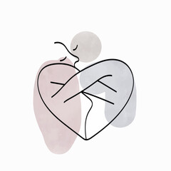 Hand drawn doodle of a human heart. Vector illustration.
 