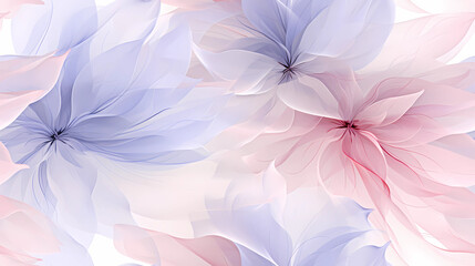Ethereal petals in pastel hues seamless pattern