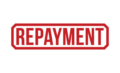 Repayment stamp red rubber stamp on white background. Repayment stamp sign. Repayment stamp.
