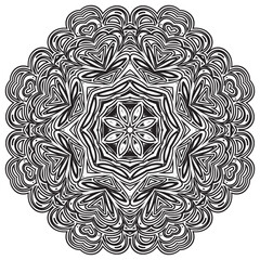 Black Line Snowflake Doodle Elements Winter Vector