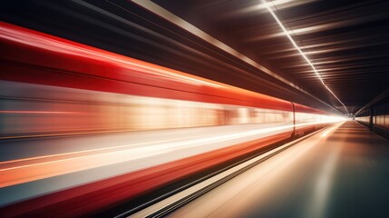 Fototapeta na wymiar Light Trails from High Speed Rail