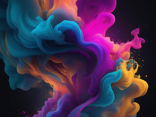 Obraz premium Artistic Smoke Colors splash Background