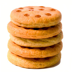 stack of cookies isolated